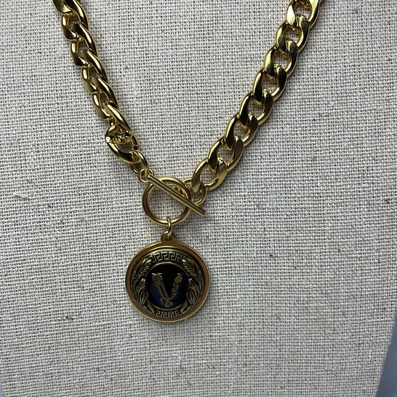 Versace Toggle Chain Statement Necklace Repurposed ✨ - Picture 2 of 2